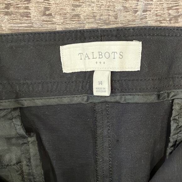 TALBOTS Black Straight Leg Trouser Pants Size 14 - Picture 2 of 10